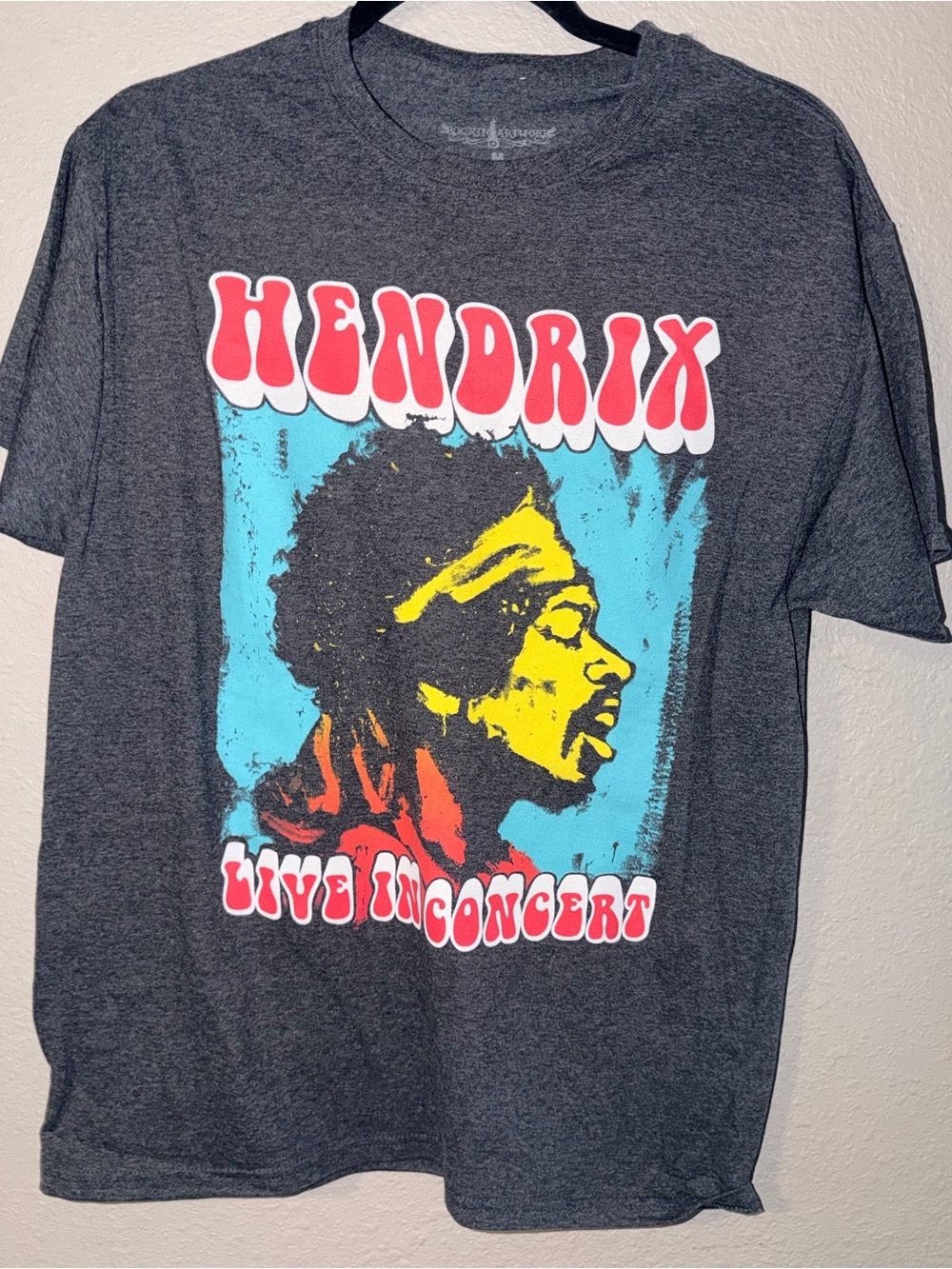 Hendrix Live In Concert Graphic Tee - Charcoal